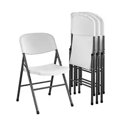 Mainstays Premium Resin Chairs add extra seating when you have guests or host a party. These resin chairs easily fold...