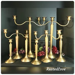This is for a set of brass candlesticks that are antiqued and lacquered (so they are not a shiny bright gold, more of a...