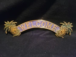 Welcome Door Sign Decor With Pineapples. Ready to ship!