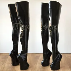 Zipper,pointed toe. Note:These boots are standard international shaft length and grith. Heel Height:18cm. South Asia /...