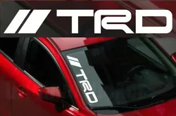 (1)TOYOTA TRD WINDSHIELD DECAL. Vinyl Sticker. 1 Decal for Windshield. Vinyl Letters (no background). - Vinyl is...