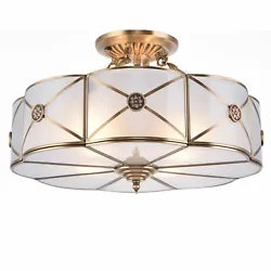 45cm Tiffany Style Flush Mount Ceiling Light Fixture Stained Glass Chandelier. 【 Feature】 Classic Design: Stunning...