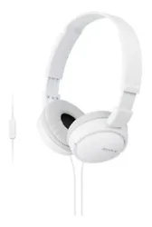 Sony MDRZX110AP/W ZX-Series Extra Bass Headphones, White. In-Line Omni Electret Condenser Mic. Customize Remote With...