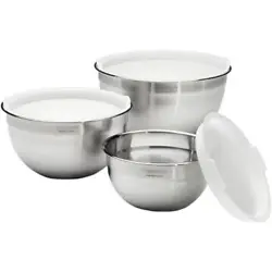 The Cuisinart SB-302LP is a 3 piece bowl set that can handle any task. The bowl sizes are 1.5qt, 3qt, and 5 qt are...