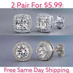 Stone: Cubic Zirconia. Plating: Silver Plated. Material: Brass.