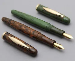 Beautiful Ebonite Handmade Fountain Pens. With Beautiful classic look. The golden designer clip looks attractive in...