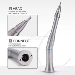 Bur Length:37-52mm. Handpiece weight ： 85g. Handpiece 1. For surgical burs: ø 2.35mm. 1:1 Direct Drive. The sale of...