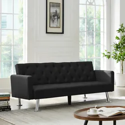 ★ Assemble Easily: The futon sofa takes a simple assembly design, you only need to assemble the legs on the sofa to...