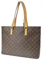 LOUIS VUITTON Luco. Louis Vuitton monogram canvas, leather and alcantara lining. Discoloration, spots, stain, wrinkles,...