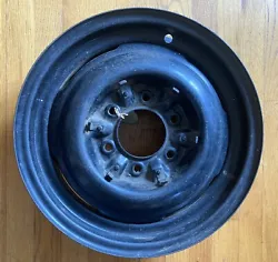 Vintage CHEVY 16 inch STEEL WHEEL 6 Lug with hubcap clips New old stock! 4 Inch. This came from an old Virginia Chevy...