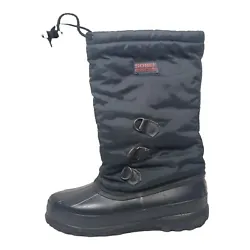 Sorel Snowlion Womans Waterproof Felt Lined Black Tall Snow Boots Women Size 9. Very Nice.