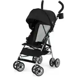 Stroller is designed for a child up to 40 lbs. Extended sun canopy and rear hood provide more sun coverage than most...