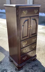 Ethan Allen Georgian Court. Wood: Cherry. Size: 52”h x 24”w x 17”d. Condition: Very good used! Llight normal wear...