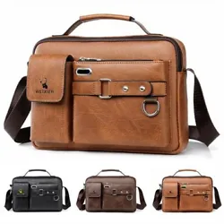 Men Business Casual Bag Leather Briefcase Handbag Shoulder Bag Crossbody Bag Messenger Bag   Feature: 1.Material: The...