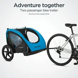 The Shuttle trailer easily attaches to most bikes with the included universal trailer coupler. This trailer holds up to...