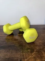 Pair of  5 Pound Rubber Coated Iron Dumbbells (10 pounds) Green. Condition is Used. Shipped with USPS Priority Mail...