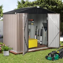 【Durable & Sturdy Outdoor Sheds Storage】- Storage Shed 8 x 6. Black screw covers can prevent accidentally by the...