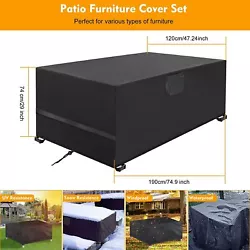 【Multifunction】Heavy duty furniture covers waterproof is perfect for most indoor and outdoor furniture, such as...
