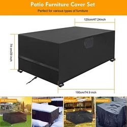 【Multifunction】Heavy duty furniture covers waterproof is perfect for most indoor and outdoor furniture, such as...