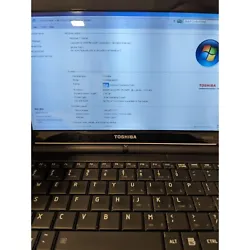 This is a Toshiba NB505-N500BL mini laptop. It has Windows 7 Starter installed. Comes with a 250GB HDD and 1GB of RAM....