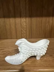 Vintage Fenton Glass Shoe (White)