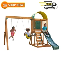 Underneath, little diggers can play to their hearts’ content in the spacious sandbox. And of course, the sturdy swing...