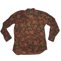 Burberrys of London Fall Color Floral Print Cotton Button Down Shirt Size MAutumn colors, vintage Burberry Please...