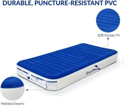 Never-Leak Twin Air Mattress with Built in Pump Raised Luxury Twin Airbags New. Condition is 