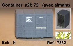 Exemple les wagons OCEM 29 de R3M. laimant serre a maintenir le container sur les wagons possédant un leste...