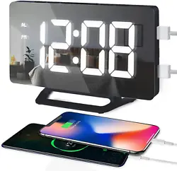SNOOZE FUNCTION: The loud alarm clock with a big snooze button enables you to easily turn off the buzzer without...