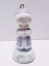Precious Moments Musical Porcelain Hanging Christmas Ornament 1995 Present READ.  MUSIC BOX DOES NOT WORK  The ornament...