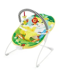 Colourful Safari Baby Bouncer with Soothing Music and Vibration function to help your baby get to sleep. Comfortable...