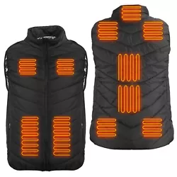 Electric Heated Vest Unisex USB Heating Jacket Winter Thermal Body Warm Coat. 11 Heated Zones: This heated vest has 11...