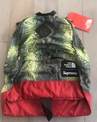 Supreme Printed Snakeskin Green Daypack Backpack SS18 Lightweight New. Condition is 