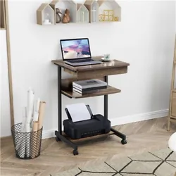 【STURDY STRUCTURE】: This metal/wood laptop table is overall 56cm/22’’ length, 51cm/20’’ width and...