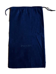 PRADA Dark Blue Dust Bag Soft Drawstring Closure Small 8.5” X 15