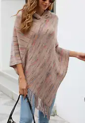 The wrap hoodie sweater is made with a unique poncho design. Pair it with denim pants for a unique yet casual look....