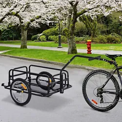 Our cargo trailer attaches to most bicycles or electric scooters and has plenty of space for groceries and running...