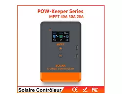 55VDC (POW-Keeper1220) ; 100VDC (POW-Keeper1230, POW-Keeper1240). Technologie de suivi de point de puissance maximale...