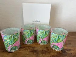 Lilly Pulitzer Acrylic Lo-Ball Glasses. 100% authentic.