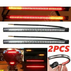 Universal flexible 48 LEDs motorcycle light strip / tail brake stop light / turn signal light / license plate light....