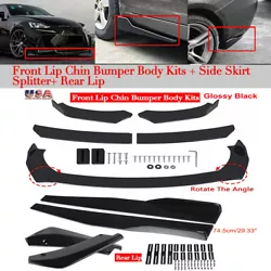 【Universal Front Bumper Lip】This front bumper lip splitter is fit for most models with front bumper size around...