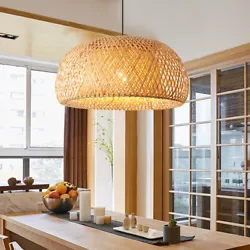 1X Bamboo Wicker Rattan Shade Pendant Light (Excluding Light Bulb). ★ Natural bamboo silk is purely hand-woven....