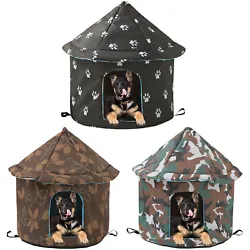 ✔️[Semi-enclosed Outdoor Kennel ] It gives pets a comfy, warm space to sleep, rest and curl up comfortably....