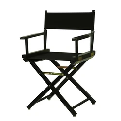 The seat and backrest are made of black canvas, adding style and comfort. Classic style directors chair features a...