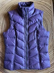 PrAna Vest Warm Down Puffer Casual Women Purple Full Zip X-Small XS. This down filled best will be sure to give you...
