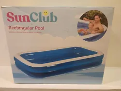 Make a splash this summer with the Sun Club Rectangular Pool. This inflatable pool provides a perfect spot for family...