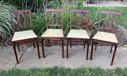 All four chairs in good vintage condition. There is normal wear and the seats could be recovered. Perfect for small...