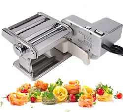MATERIAL: Whole body of this electric pasta maker machine is covered by stainless steel, stable and long service life....