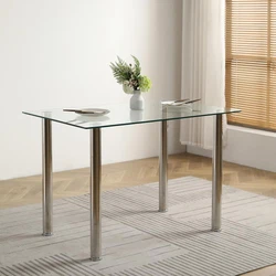 Are you looking for a dining table set?. It adopts 8mm tempered glass and high quality stainless steel, which resulting...